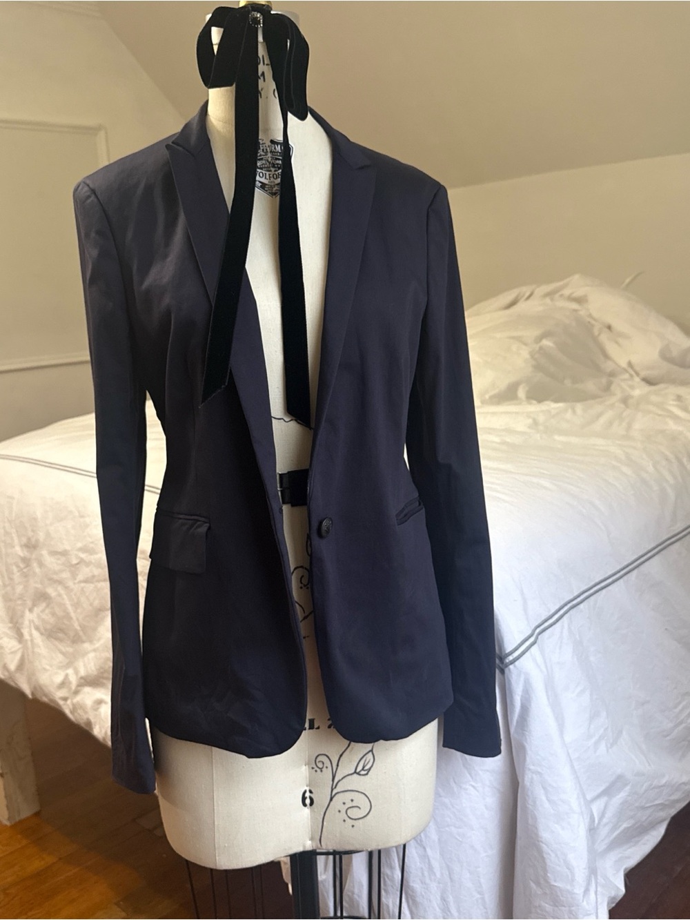 rag & bone Dark Navy Tailored Single-Button Blazer